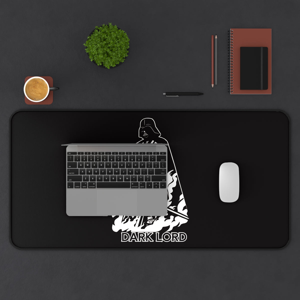 Dark Lord illustration Desk Mat | Sith-themed gaming mousepad