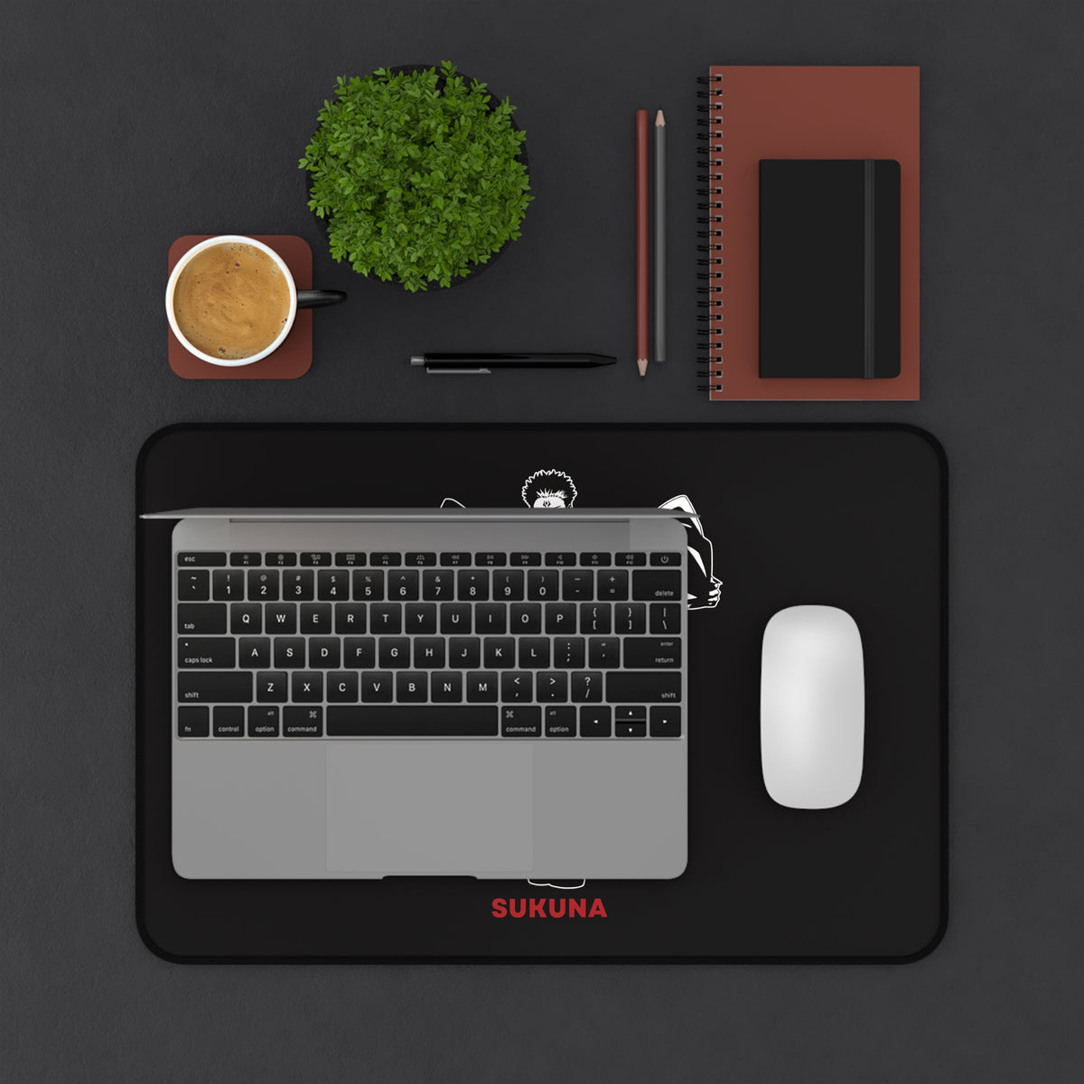 Sukuna Silhouette Desk Mat | Anime Character Gaming Mousepad