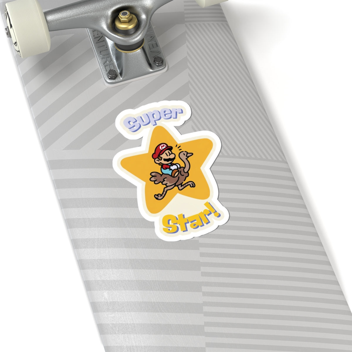 Super Star! Retro Gaming Sticker | Glossy Ostrich Rider Decal