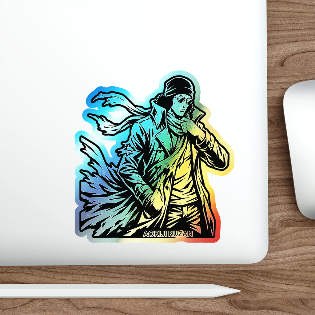 KUZAN One Piece Character sticker Holographic Sticker For your Laptop,Tumbler,Phone,Diary Books and  Musical Instrument