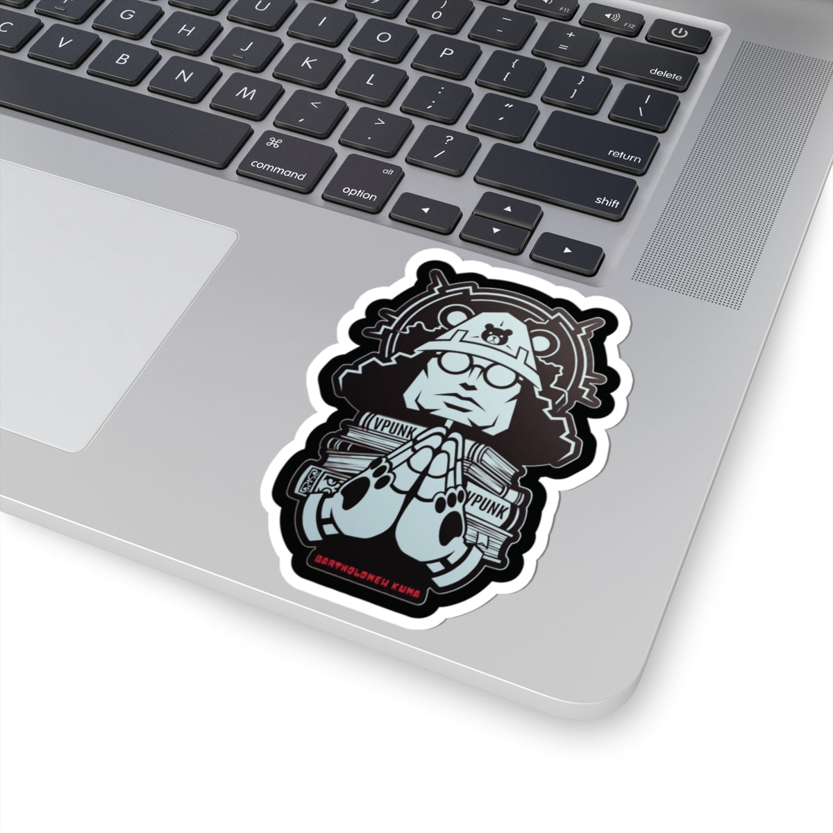 Cyberpunk Praying Soldier Kiss-Cut Sticker | Edgy Anime Decal | Sci-Fi Samurai Armor Aesthetic | Glossy Laptop & Water Bottle Sticker