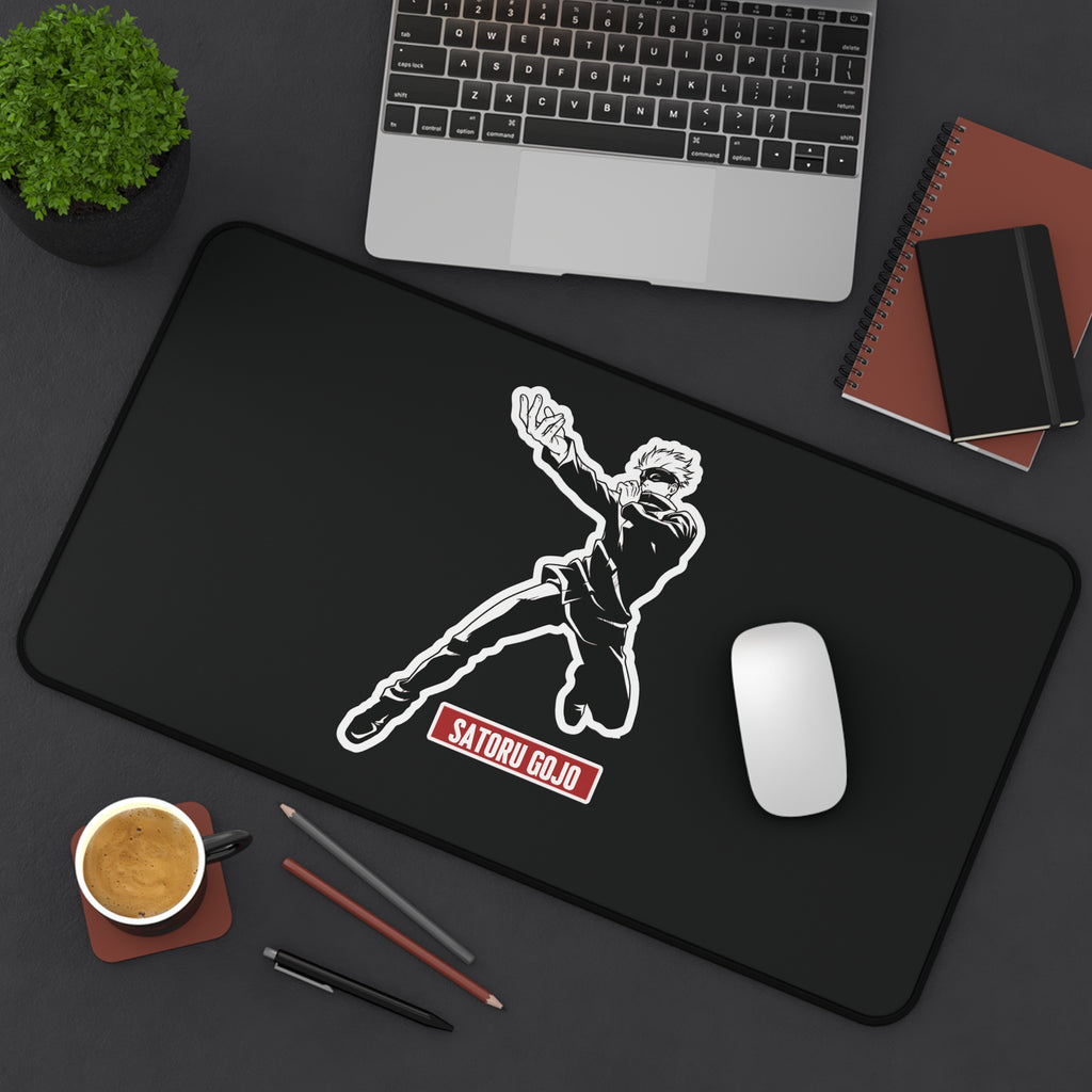 Gojo Satoru  Jujutsu Kaisen  Action Character Desk Mat | Black Gamer Mouse Pad