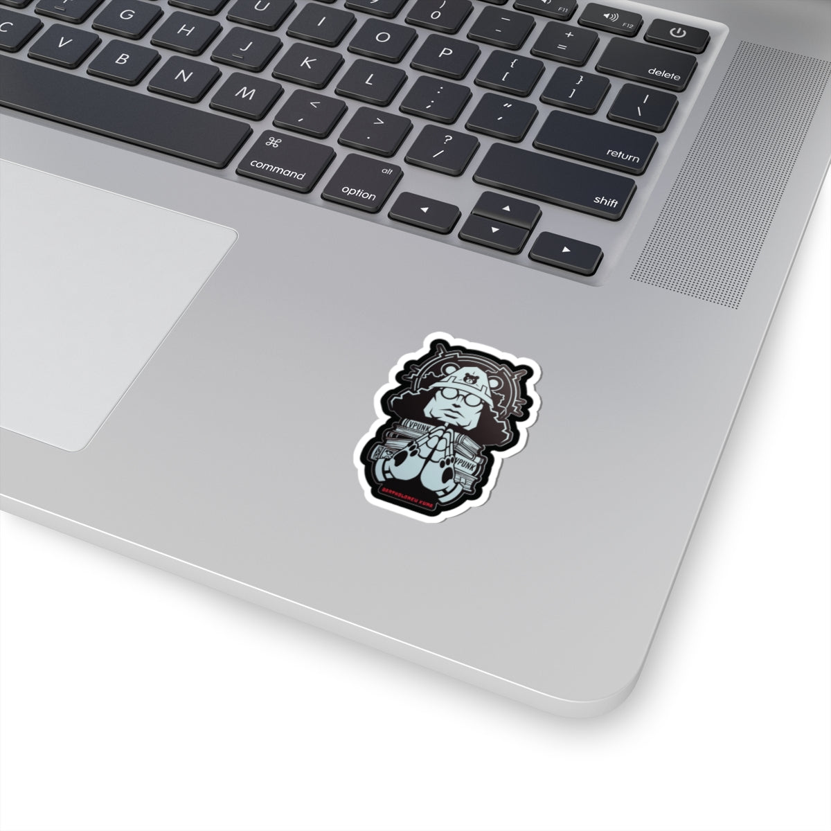 Cyberpunk Praying Soldier Kiss-Cut Sticker | Edgy Anime Decal | Sci-Fi Samurai Armor Aesthetic | Glossy Laptop & Water Bottle Sticker