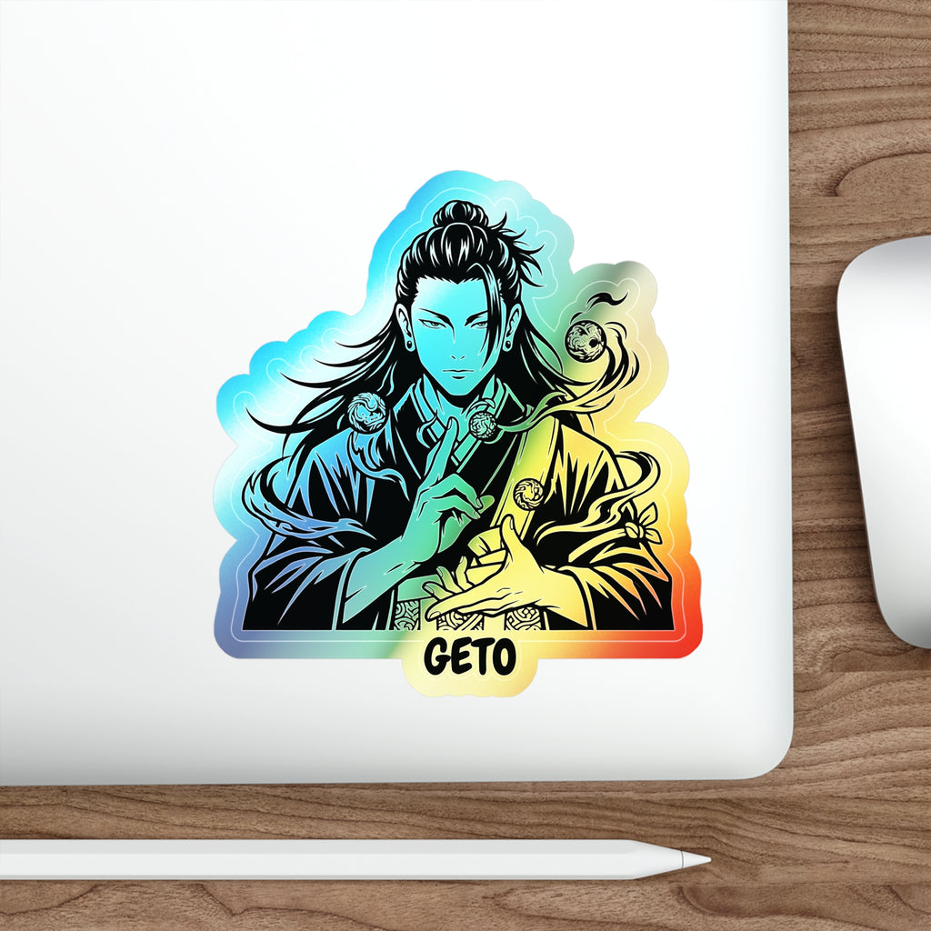 Silhouette Figure Geto Jujutsu Kaisen Anime Character with Smoke Run Your Dream  Holographic Sticker