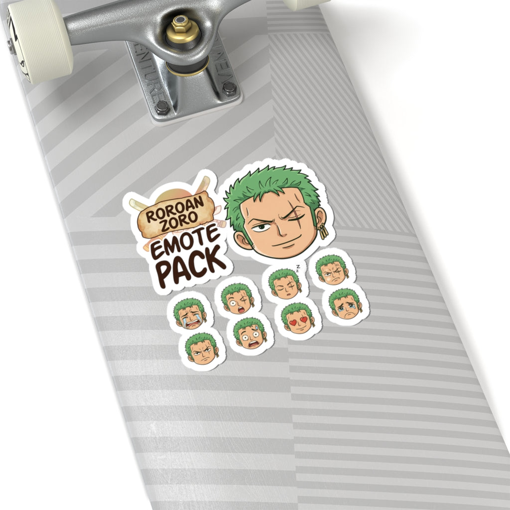 Roronoa Zoro Emote Pack Stickers | Kiss-Cut Anime Character Sticker Set