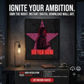 Run Your Dream Cyberpunk Digital Print | Cyber Noir Wall Art Poster | Dark Anime Studio Decor | Motivational Neon Rebel Printable Art